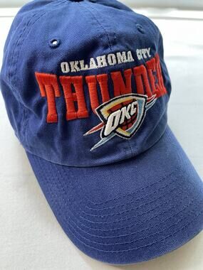Oklahoma City Thunder ’47 Brand Blue Embroidered Hat Cap Great Condition OSFA